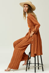 MONOCHROME STRIPED VISCOSE SHIRT DRESS